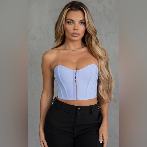 TIC TOC Women’s Sexy  Black Bustier Body Shaper Strapless Corset Going Out Small - Picture 2 of 6